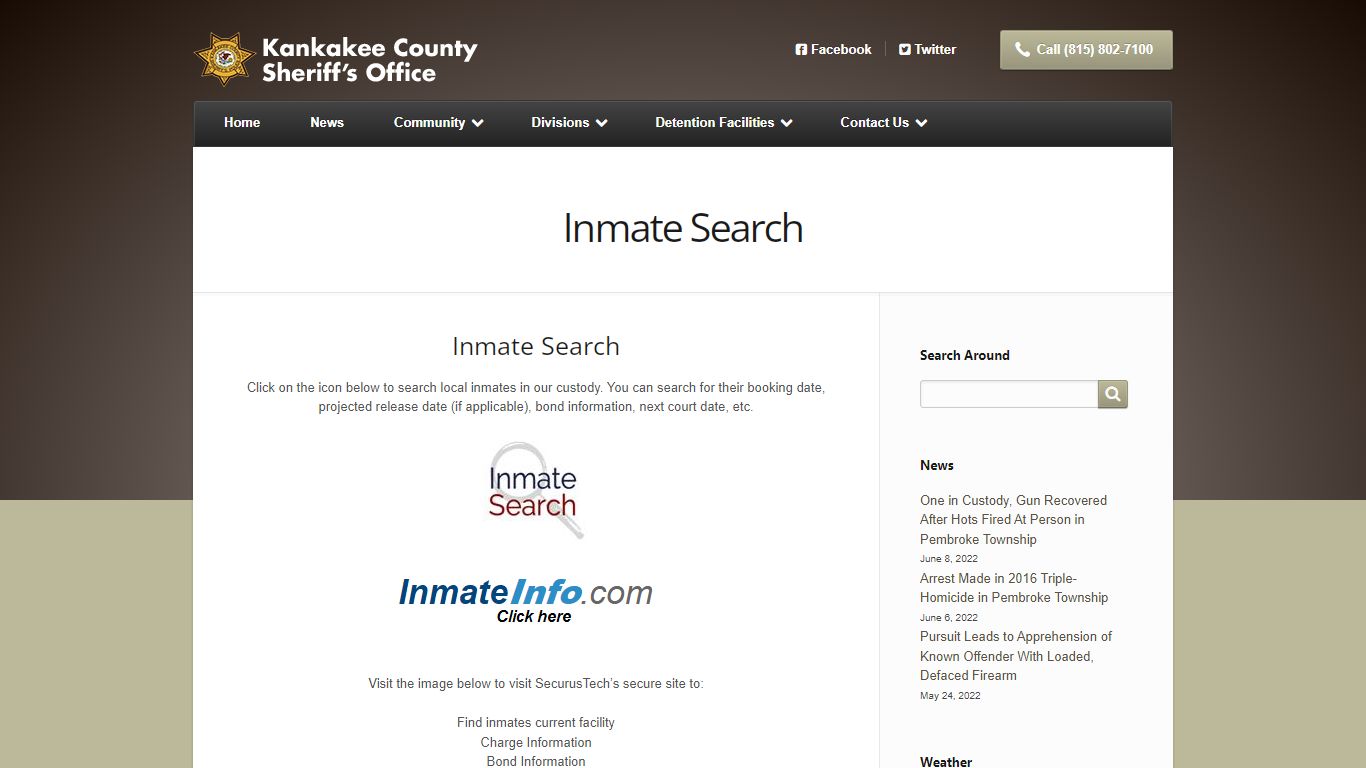Inmate Search | Kankakee County Sheriff